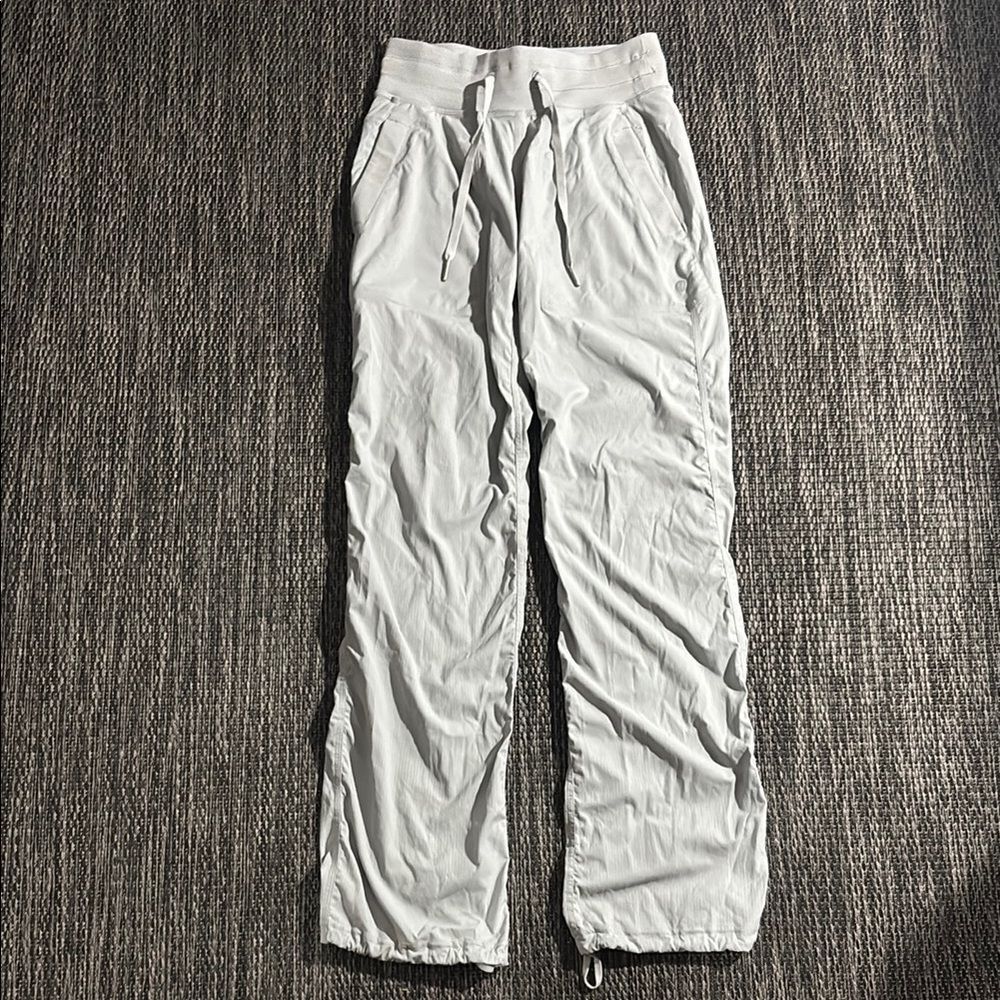lululemon athletica White Track Pants with Drawstring Waist